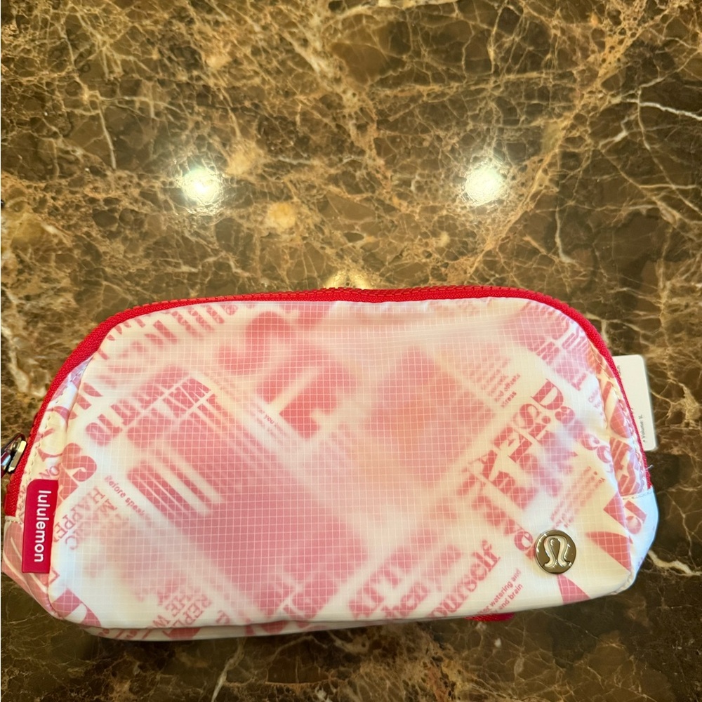 lululemon athletica Red and White Bag